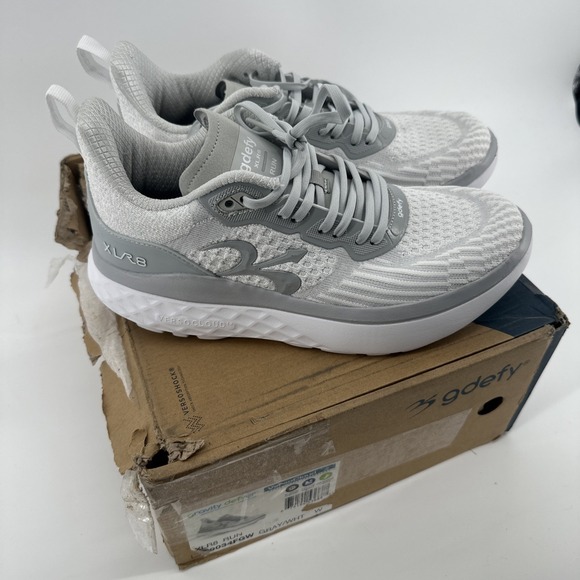 gdefy XLR8 RUN Women's‎ 9.5 Gravity Defyer Running Shoes TB9034FGW Gray White - Picture 2 of 5